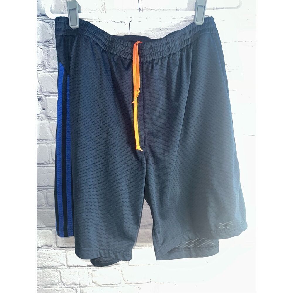 Adidas Men's Large Designed 2 Move Climacool 3-Stripes Shorts Orange/Navy Blue/B - Picture 3 of 9